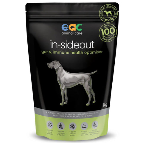 EAC Animal Care in-Sideout Dog formula - Pre & Probiotic Natural Nutraceutical Supplement for Dogs - 1kg | petsome Pet Supplies
