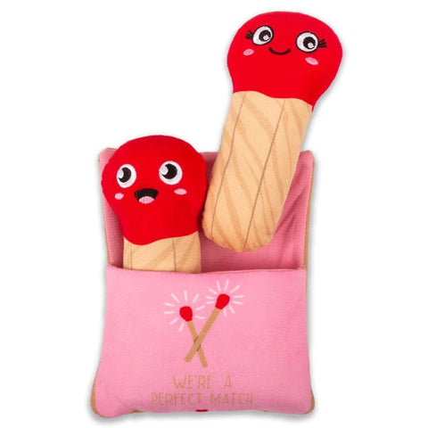 Fringe Studio Plush Squeaker Valentine's Day Dog Toy - Perfect Match