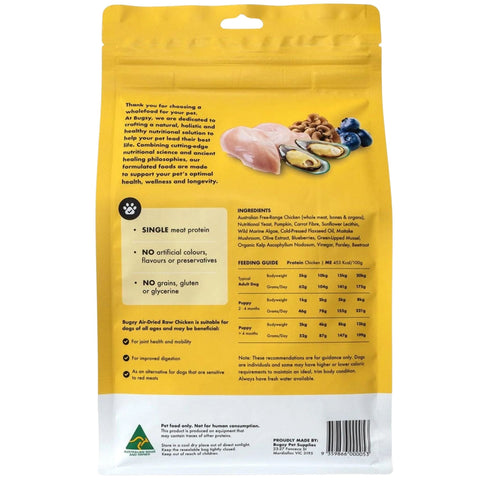 Bugsy's Premium Air-Dried Raw Dog Food Chicken