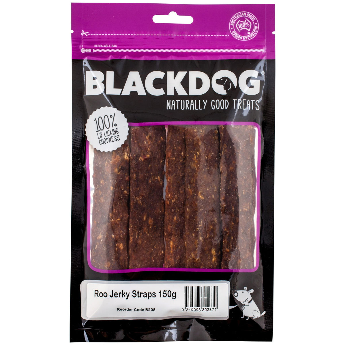 Blackdog Roo Jerky Straps Dog Treats