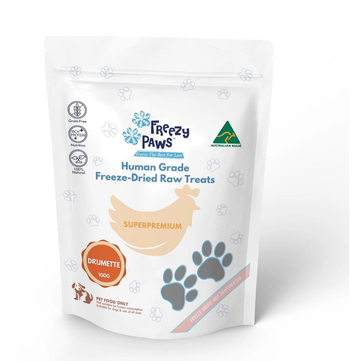 Freezy Paws Freeze Dried Chicken Drumstick Treats 100g
