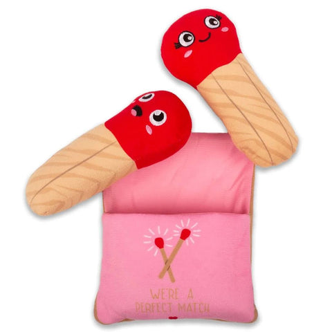 Fringe Studio Plush Squeaker Valentine's Day Dog Toy - Perfect Match