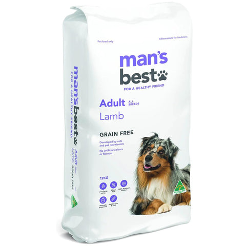 Mans Best Adult Dog Food Lamb - 12kg | petsome Pet Supplies