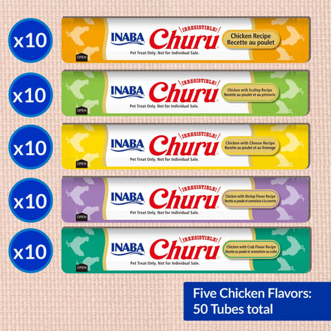 Inaba Cat Treat Churu Puree Chicken Varieties