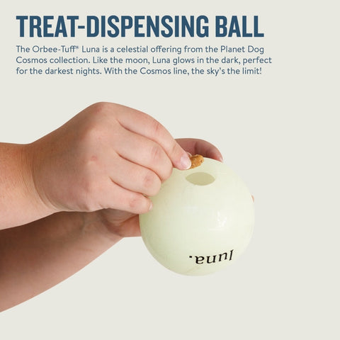 Planet Dog Orbee-Tuff Luna Ball Treat-Dispensing Dog Toy