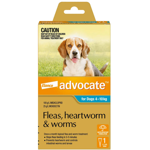 Advocate for Dogs 4-10Kg Aqua - 1 Pack | petsome Pet Supplies
