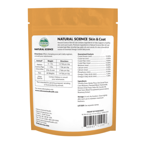 Natural Science Skin And Coat Small Animal Supplement Treats