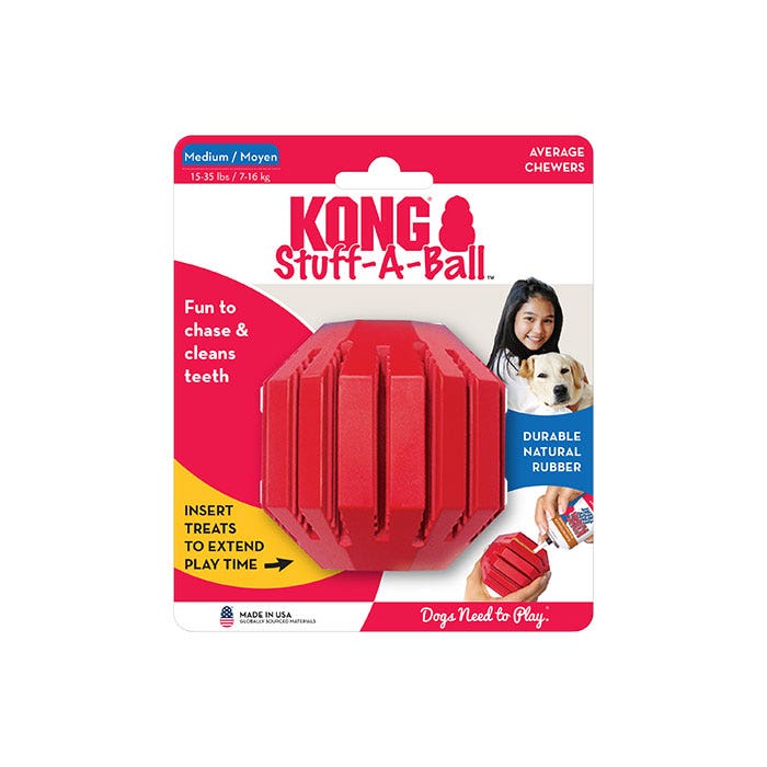 KONG Stuff-A-Ball Dog Toy Red