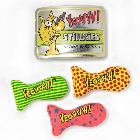 Yeowww! Catnip Cat Toys - 3 Stinkies Sardines