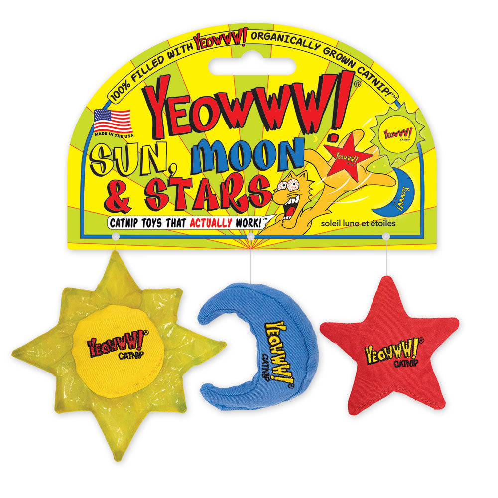 Yeowww! Catnip Cat Toys - Sun Moon and Stars