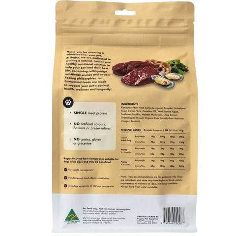 Bugsy's Premium Air-Dried Raw Dog Food Kangaroo