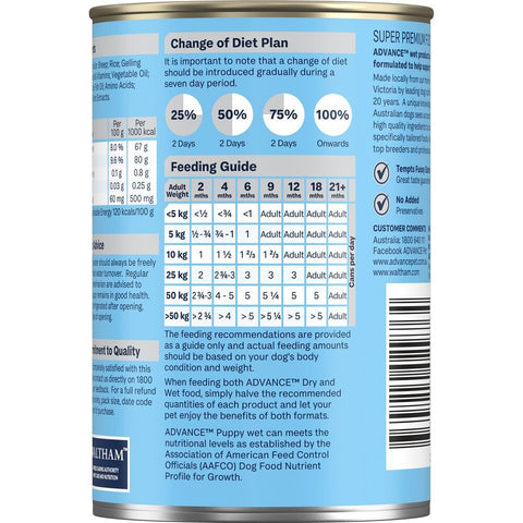 Puppy Lamb And Rice Wet Dog Food Cans