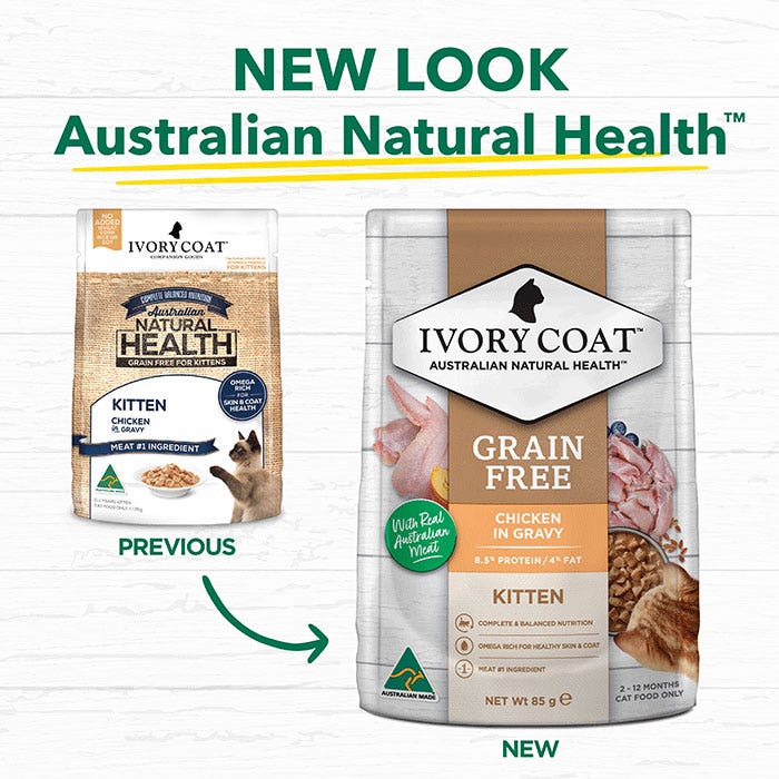 Ivory Coat Grain Free Chicken Gravy Kitten Pouch 85g x 48