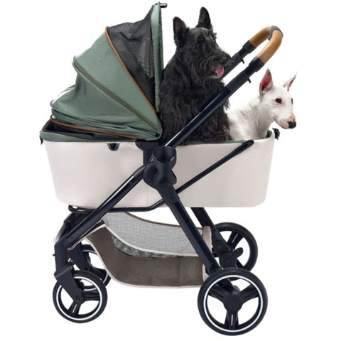 Ibiyaya Luxury Retro Style Foldable Pet Stroller 30kg