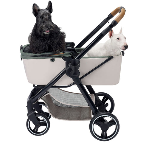 Ibiyaya Luxury Retro Style Foldable Pet Stroller 30kg