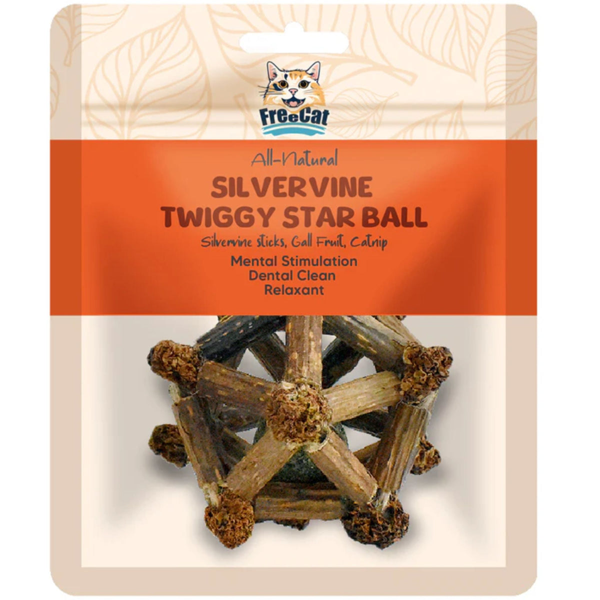 FreeCat All-Natural Silvervine Twiggy Star Ball