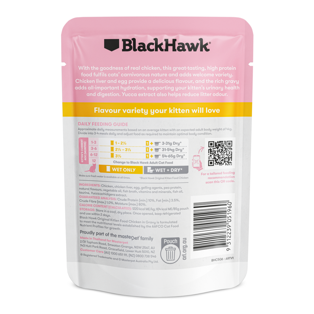 Wet Cat Food Kitten Chicken In Gravy Pouches