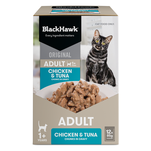 Wet Cat Food Adult Chicken And Tuna In Gravy Pouches