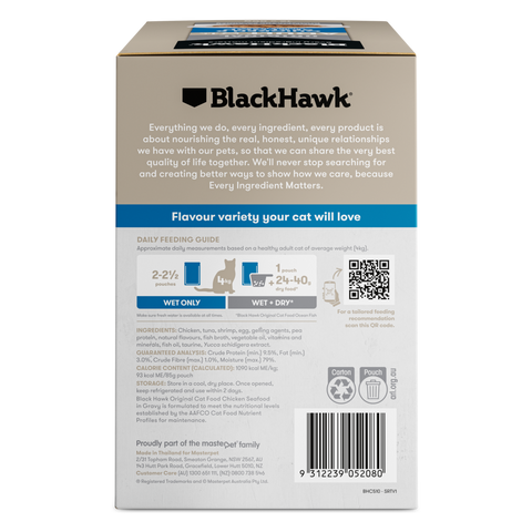 Wet Cat Food Adult Chicken And Seafood In Gravy Pouches