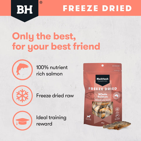 Freeze Dried Whole Salmon Dog Treats