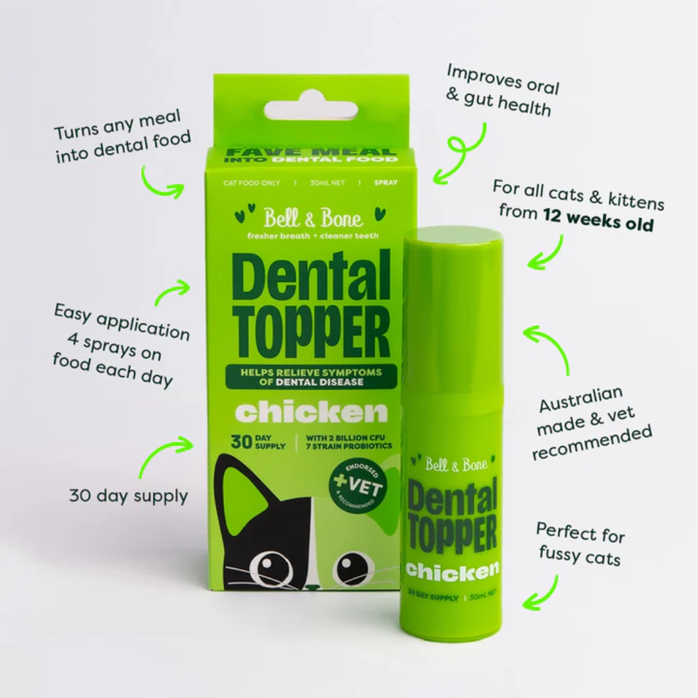 Tribiotics Dental Topper Spray For Cats Chicken