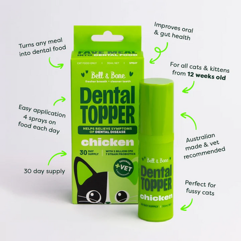 Tribiotics Dental Topper Spray For Cats Chicken