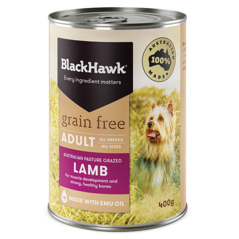 Black Hawk Grain Free Lamb Wet Dog Food 400g