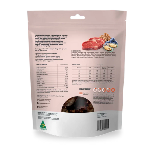 Bugsy's Premium Air-Dried Raw Dog Food Beef