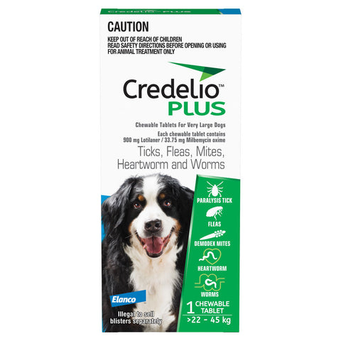 Credelio Plus for XLarge Dogs 22-45kg - 1 Pack | petsome Pet Supplies