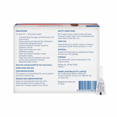 EVICTO Spot-on for Medium Dogs 10kg-20kg 4's