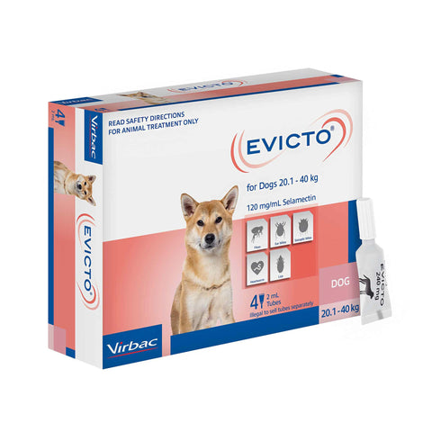 EVICTO Spot-on for Large Dogs 20kg-40kg 4's