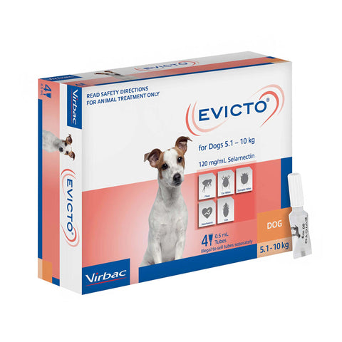 EVICTO Spot-on for Small Dogs 5kg-10kg 4's