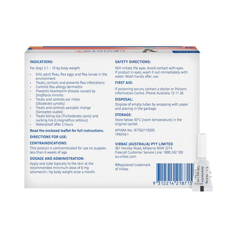 EVICTO Spot-on for Small Dogs 5kg-10kg 4's