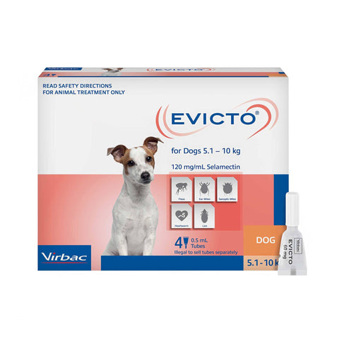 EVICTO Spot-on for Small Dogs 5kg-10kg 4's