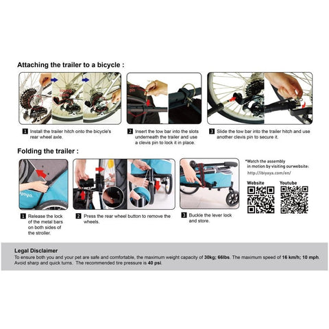 Ibiyaya Happy Pet Tri-cycle Trailer Jogger Stroller 2.0