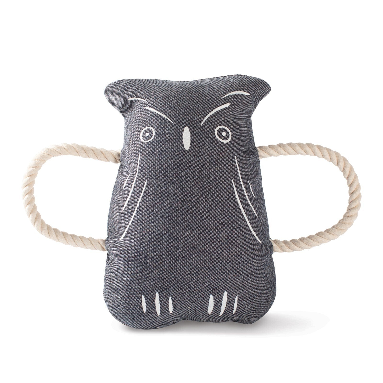 Fringe Studio Owl Canvas Tug Dog Toy  | petsome Pet Supplies
