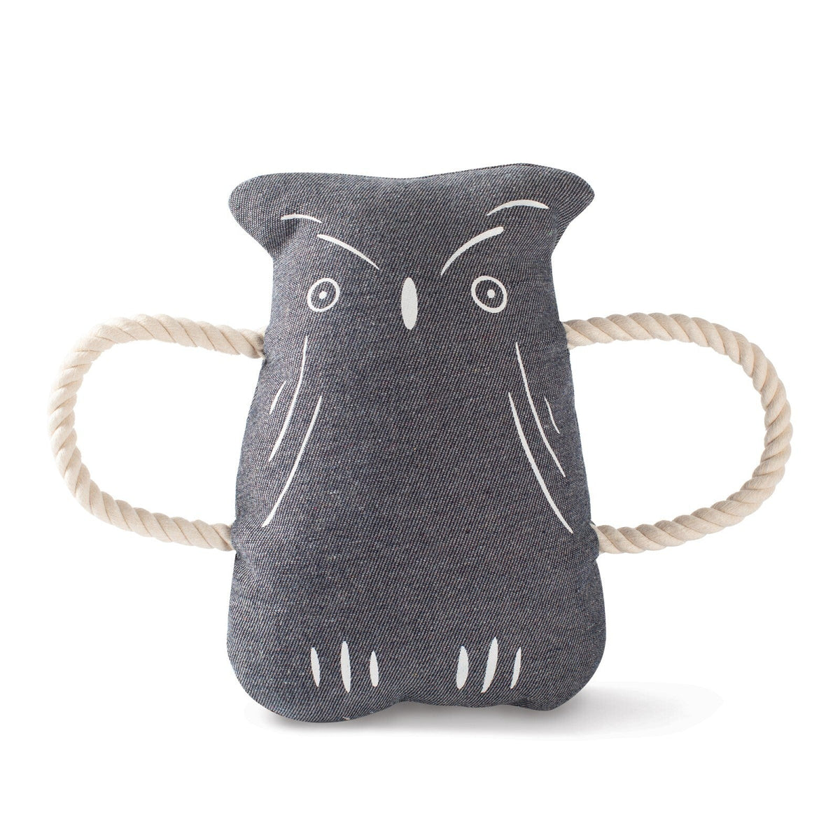 Fringe Studio Owl Canvas Tug Dog Toy  | petsome Pet Supplies