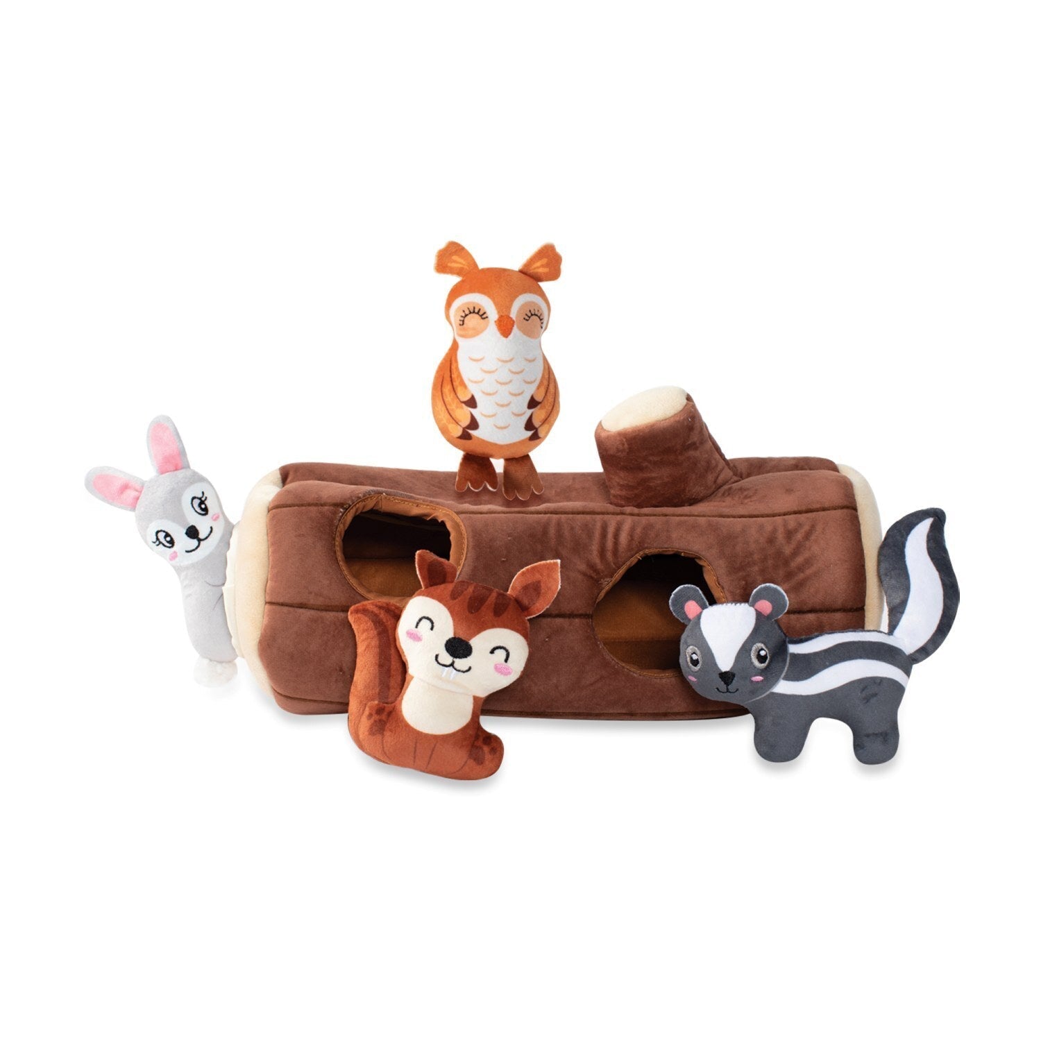 Fringe Studio Plush Burrow Interactive Dog Toy - Branch Out | petsome Pet Supplies