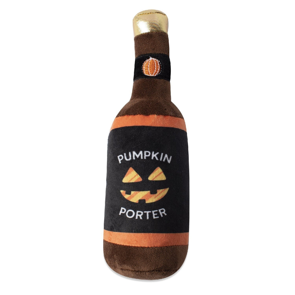 Fringe Studio Plush Squeaker Dog Toy - Pumpkin Porter - Default Title | petsome Pet Supplies