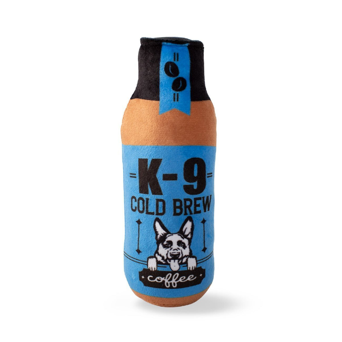 Fringe Studio Plush Squeaker Dog Toy - K-9 Cold Brew | petsome Pet Supplies