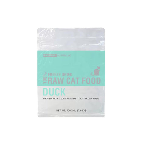 Freeze Dry Australia Freeze Dried Natural Raw Cat Food Duck 500g