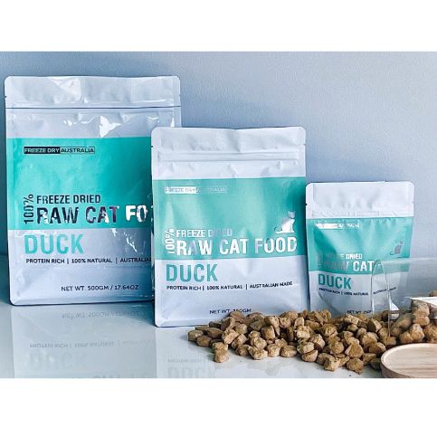 Freeze Dry Australia Freeze Dried Natural Raw Cat Food Duck 500g