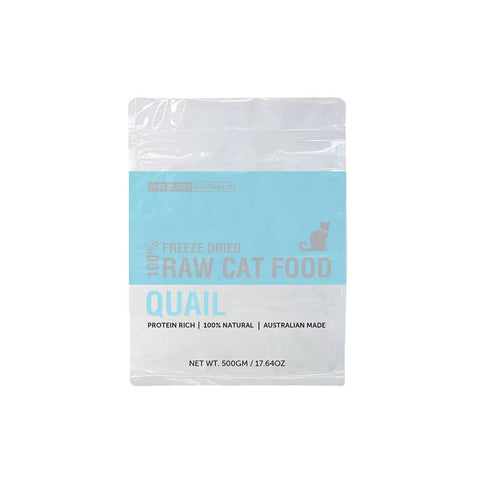 Freeze Dry Australia Freeze Dried Natural Raw Cat Food Quail 500g