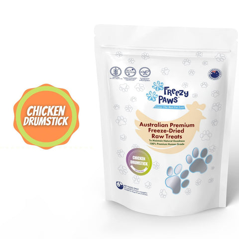 Freezy Paws Freeze Dried Chicken Drumette Pet Treats for Cats & Dogs