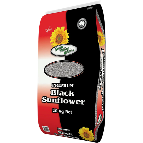 Green Valley Grains Black Sunflower Seed for Birds 20kg