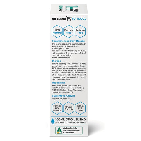 HempPet Hemp Oil Blend Supplement for Dogs 100ml