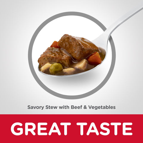 Hills Science Diet Adult Savoury Stew Beef and Vegetables Canned Dog Food 363g