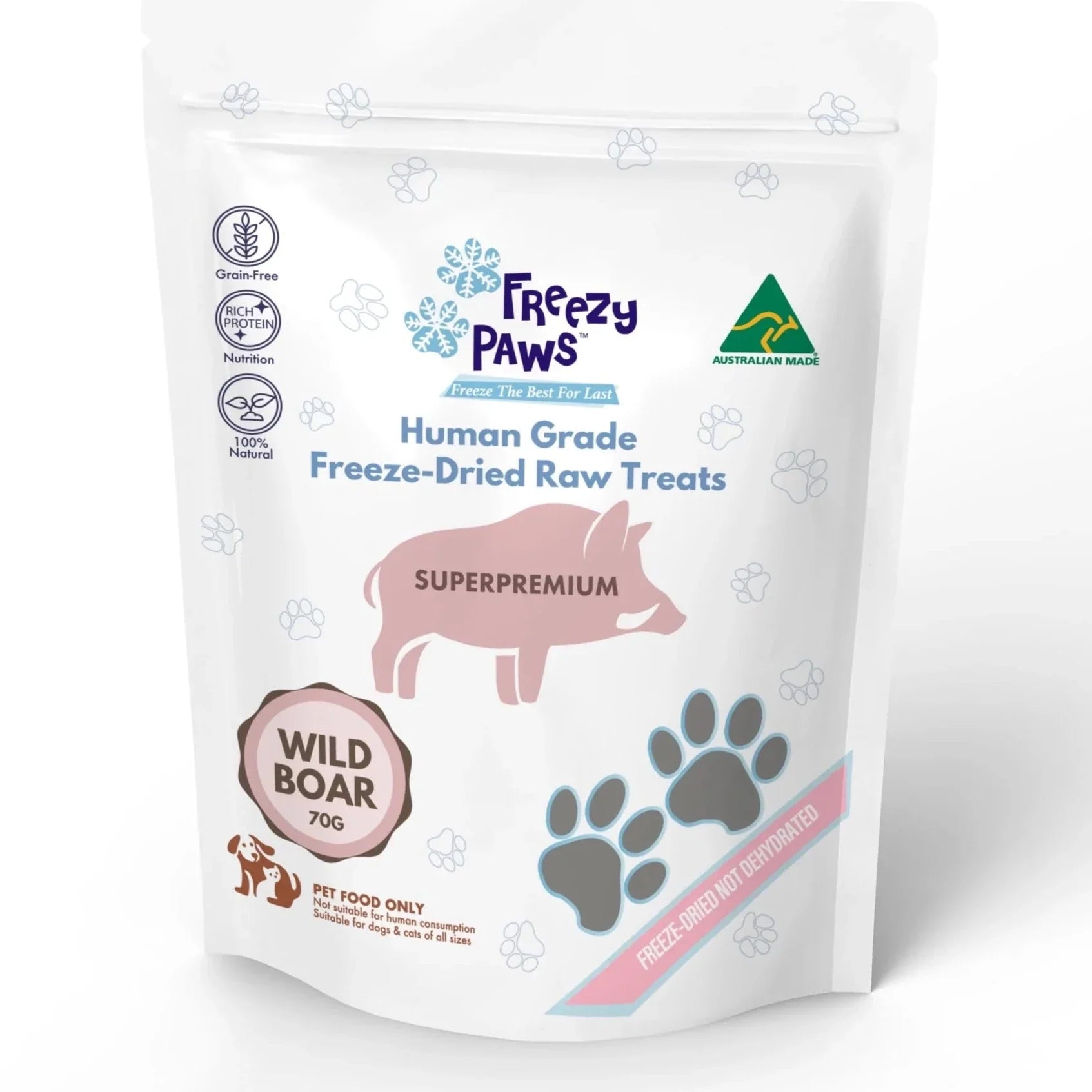 Freezy Paws Freeze Dried Wild Boar Treats 70g