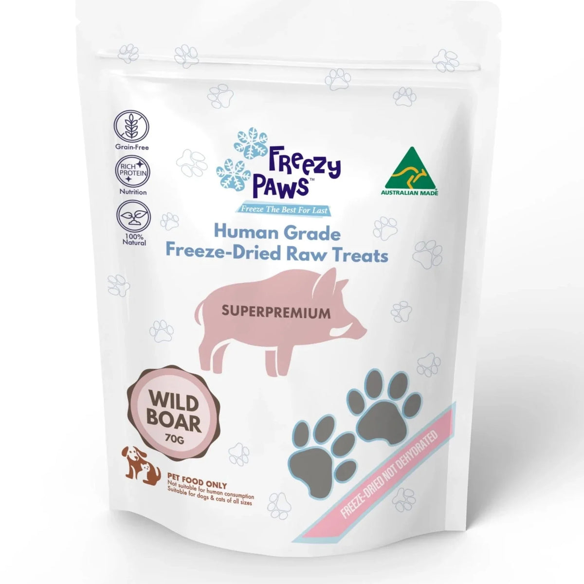 Freezy Paws Freeze Dried Wild Boar Treats 70g