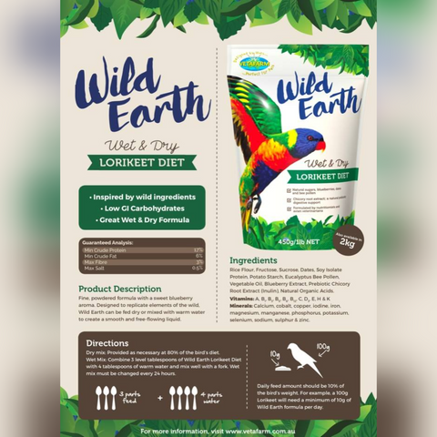 Wild Earth Wet & Dry Lorikeet Diet